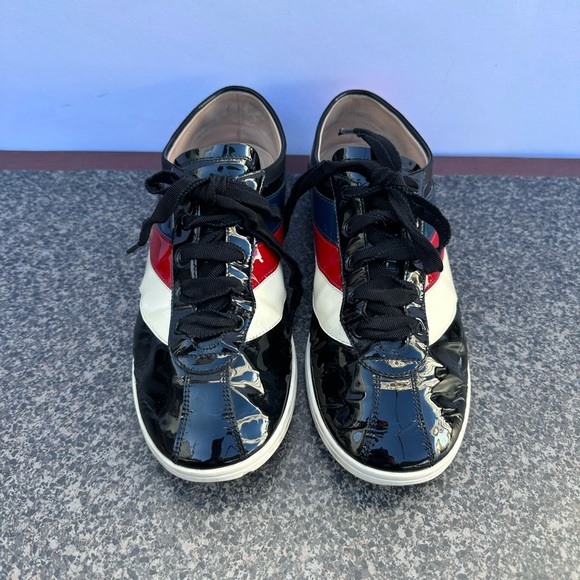 Gucci Men’s Falacer Hebron Web Patent Leather. U.S Size 8.5 Color Blk. - Picture 4 of 13